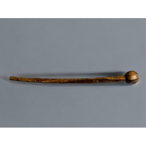 454 - An African tribal hardwood Knobkerrie.Late 19th-20th century. Length - 53cm