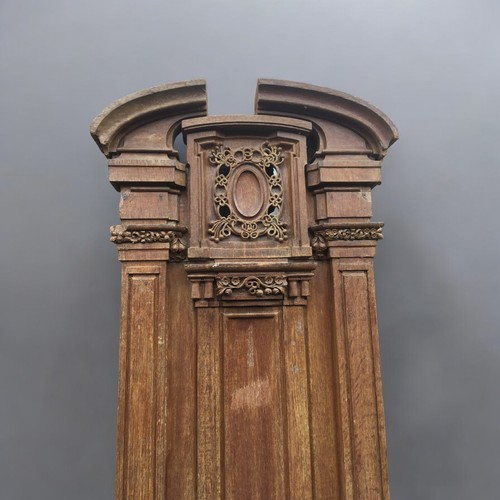 449 - 2 x Early 20th Century Carved Oak Column Fascias, Deeply carved in the Black Forest Style.Height 227... 