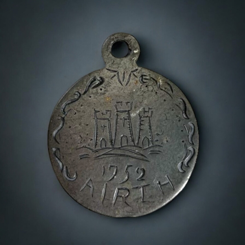 410 - A 1752 'Airth' Pewter Scottish beggars badge.Diameter - 52mm