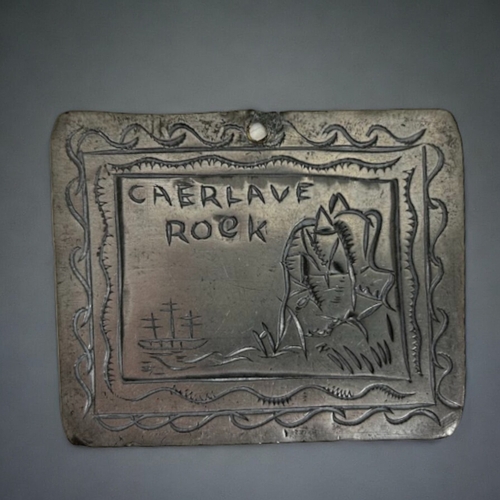 412 - An 18th century 'Caerlave Rock' pewter Scottish beggars badge.90 x 75mm