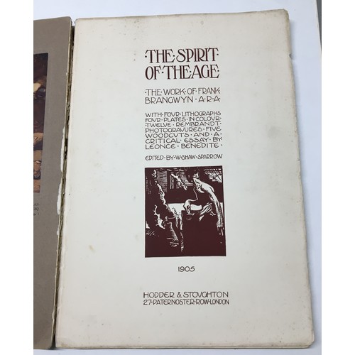 382 - The Spirit of the Age, the work of Frank Brangwyn, with four lithographs, four plates in colour, twe... 