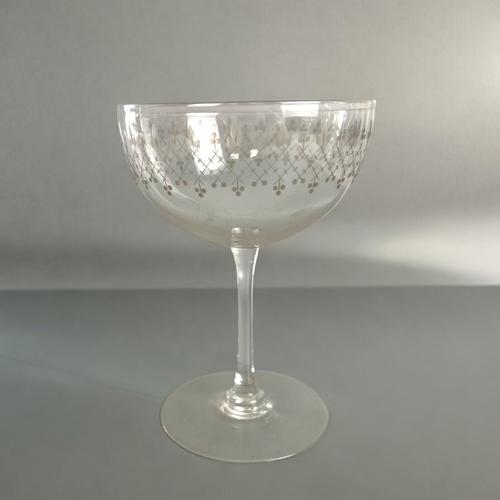 413 - A miscellaneous collection of antique glass.Including a signed engraved Stephen Rickard glass, pitch... 