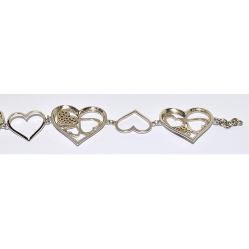 242 - 925 silver Heart bracelet