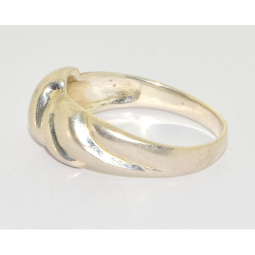 248 - 925 silver twist band ring size V