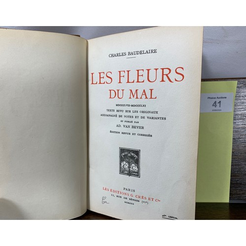 41 - Les fleurs du mal, 1857 - 1891 - Baudelaire, Charles: Published by Paris, Les Editions G Cres Et (19... 