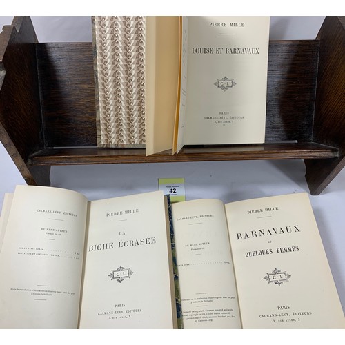 42 - 3 Antique Volumes by Pierre Mille inc: La biche écrasée, Barnavaux et quelques femmes (1908) & L... 