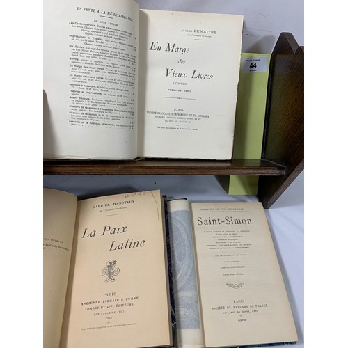 44 - 3 x Antique French Volumes in superb Condition inc: La Paix Latine (Gabriel Hanotaux 1903), Mémoires... 