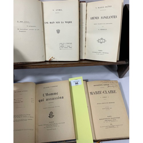 96 - 4 x Antique Part Leather French Fiction Classics inc: L'homme qui assassina (Claude Farrère 1907) Ma... 