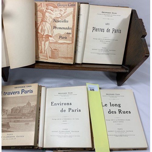 329 - Georges Cain - 5 Antique Travel Volumes on Paris all c. 1910 - 1912 inc: Environs de Paris, Les Pier... 