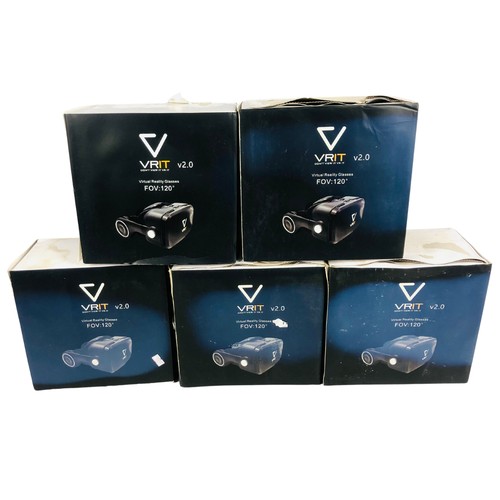 468 - 5 x  VRIT Virtual Reality glasses FOV:120 degree boxed (untested)