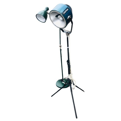 470 - 2 x  Adjustable Standard Lamps, 1 by Colortram, the other Green Modern Design in the 1930's taste.