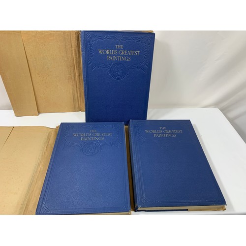 61 - The Worlds Greatest Paintings - 3 Volume set with original dust jackets (Odhams) C. 1930's