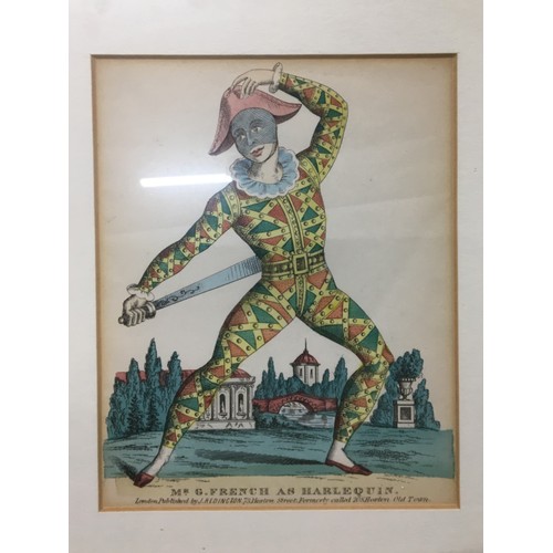 392 - 19th Century - 7 x  Theatre Prints Colour and Monochrome. 