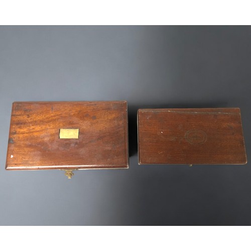 460 - Two Victorian Mahogany Boxed Architects/Draughtsman Drawing Sets.