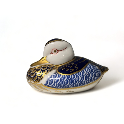 500 - A royal Crown Derby 'Duck' paperweight. With original stopper.