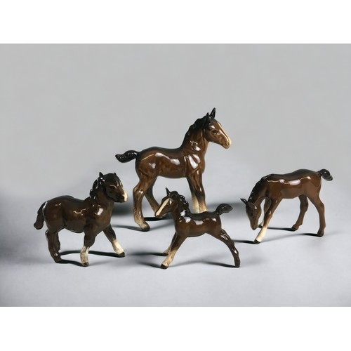 512 - Beswick Foals x 4 all fully marked to the base.