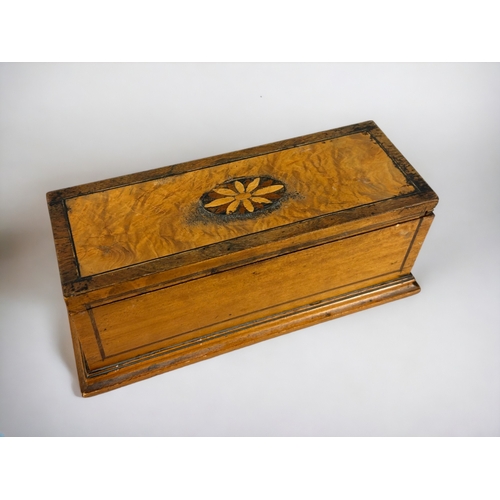 513 - A collection of antique boxes. Including Marquetry examples and a perfume box.