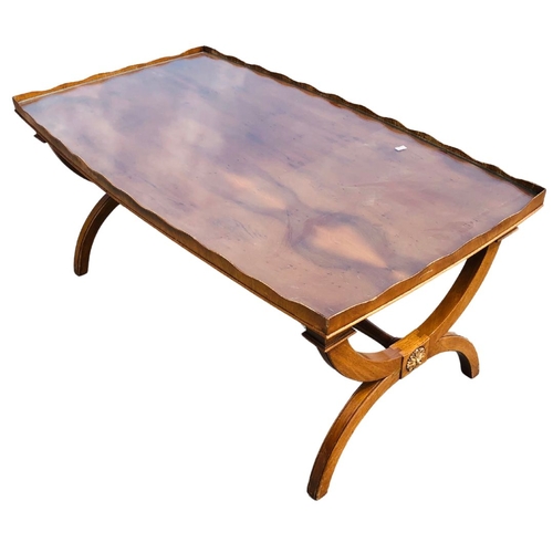 68 - An Antique Neo-classical Style Coffee table, a Mid Century example and An antique Wall Cabinet Glass... 