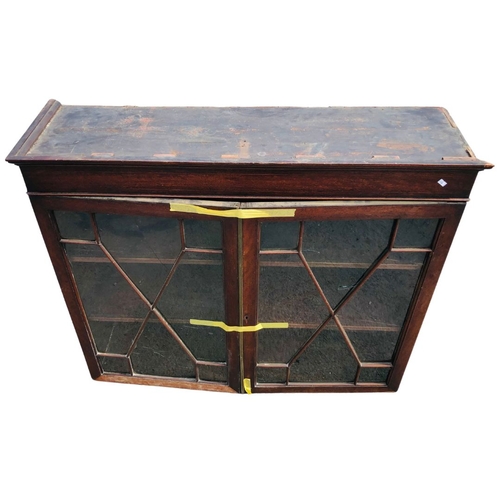 68 - An Antique Neo-classical Style Coffee table, a Mid Century example and An antique Wall Cabinet Glass... 