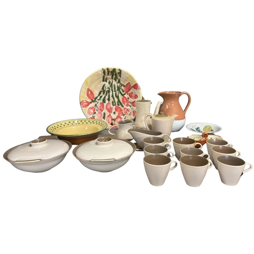 525 - A Collection of Pottery Items including Poole Pottery examples