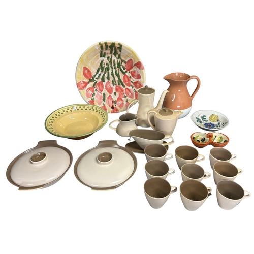 525 - A Collection of Pottery Items including Poole Pottery examples