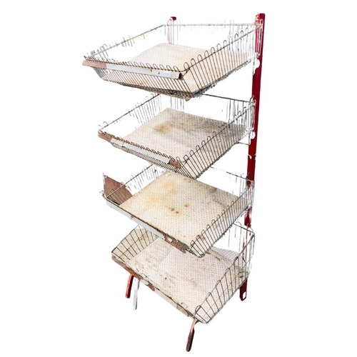 533 - Vintage Coated wire Display rack/drying rack/ Shelving