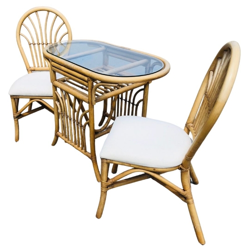 538 - A Bent Bamboo Table and Two Chairs - Garden Set