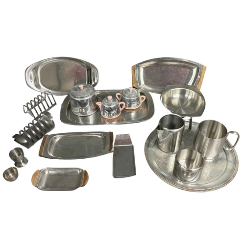 79 - 2 sets of Stainless steel Tea Service Sets