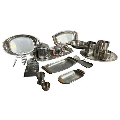 79 - 2 sets of Stainless steel Tea Service Sets