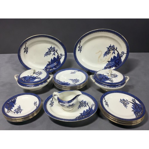 458 - Burleigh Ware Hampton Part Dinner Service - 23 Pieces in total to include Tureens, Platters, Plates ... 