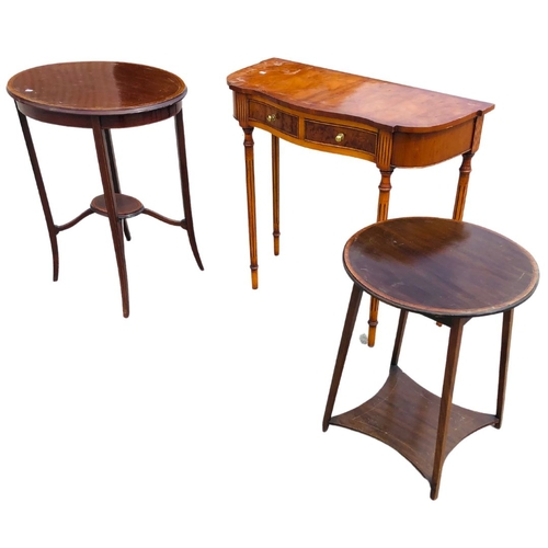 554 - A Lot of Three Antique occasional and Side Tables