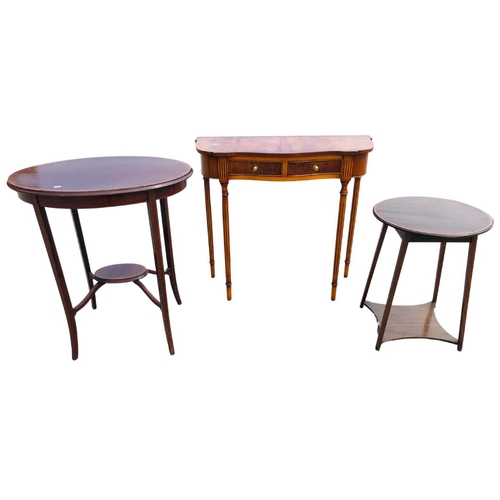 554 - A Lot of Three Antique occasional and Side Tables