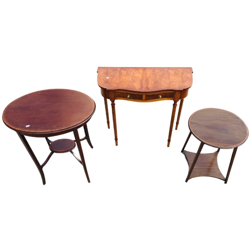 554 - A Lot of Three Antique occasional and Side Tables