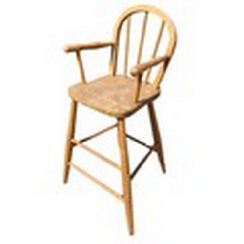 557 - A Collection of Three Antique occasional Side Tables and a half Windsor style high chair.