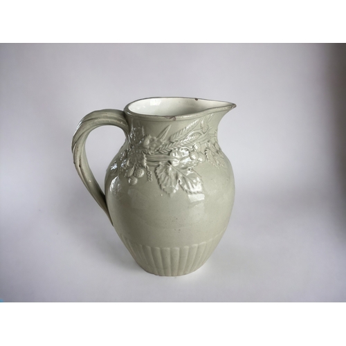 600 - Two 19th century Minton vases.Including 1852 Minton Lismore Parian Pitcher in green & gold colou... 