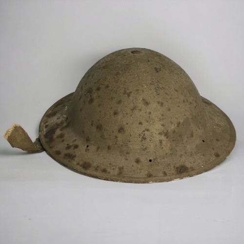 633 - WW11 British Helmet (Brodie), with liner and Strap.