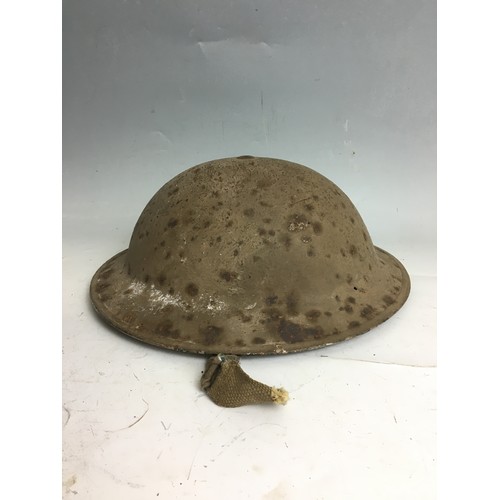 633 - WW11 British Helmet (Brodie), with liner and Strap.