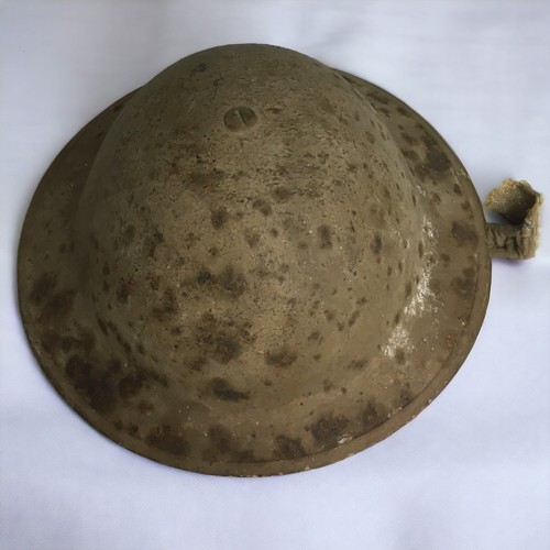 633 - WW11 British Helmet (Brodie), with liner and Strap.