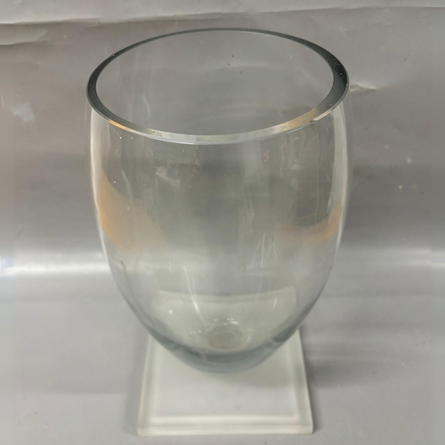 655 - Extremely Large Danish style Glass vase 40cm tall 23cm diameter