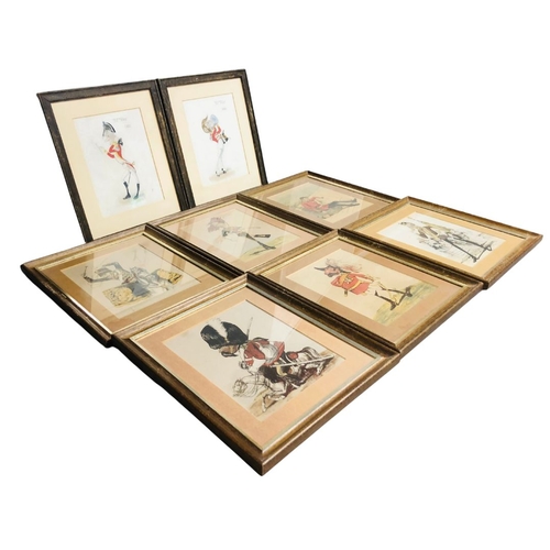 672 - 19thC and later Military Caricature Prints x 8