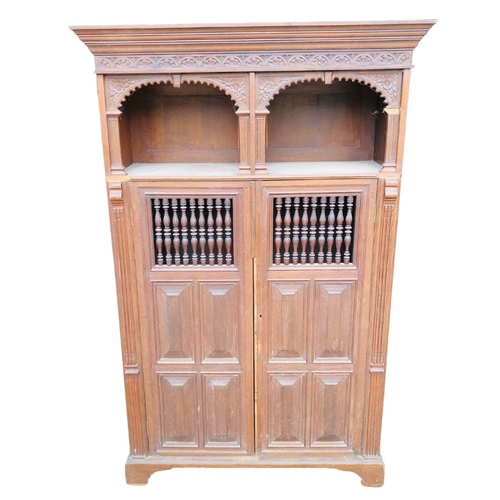 680 - Double Wardrobe in the Mooresque style46cm deep x 119cm wide x 174 high