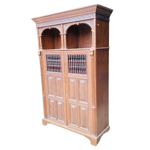 680 - Double Wardrobe in the Mooresque style46cm deep x 119cm wide x 174 high