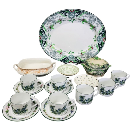 696 - 19thC and later mixed ceramics to include Royal Doulton, Worcester, Minton and Brunswick