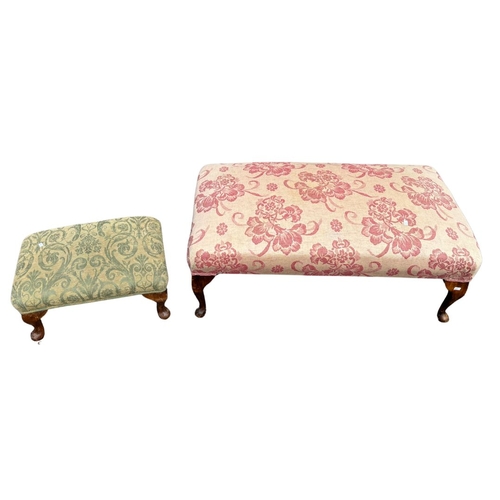 704 - Two Antique Footstools larger of the 2 dimensions are 94cm wide x 55cm deep x 36cm high