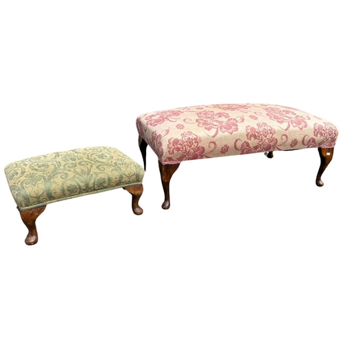 704 - Two Antique Footstools larger of the 2 dimensions are 94cm wide x 55cm deep x 36cm high