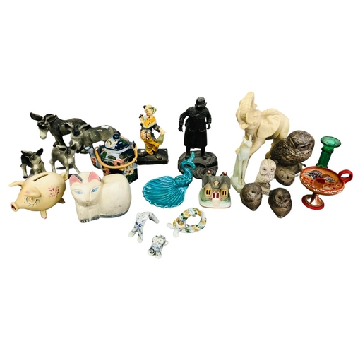 711 - Collection of Ceramic Figurines to include donkeys