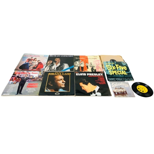 737 - Collection of Records of Elvis Presley, Johnny Cash