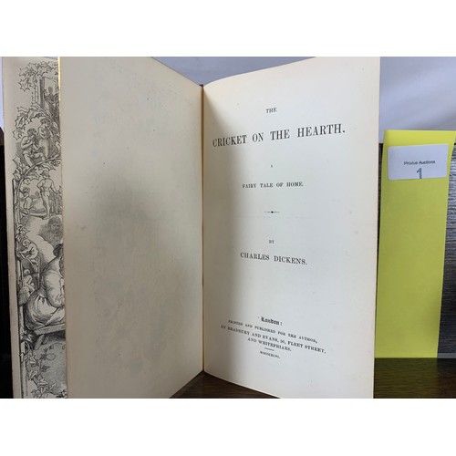 1 - The Cricket on the Hearth - 1846, published by Bradbury & Evans of Fleet Street. Illustrated Fir... 