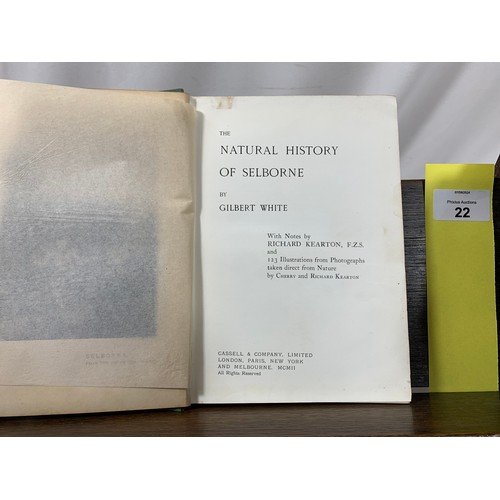 22 - The Natural History of Selborne by Gilbert White - HB 1902 First Edition SIGNED with additional lett... 