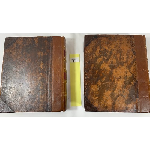 24 - The Universal Herbal Dictionary (1820) 2 Large Rebound Part-Leather Volumes.The Universal Herbal; or... 